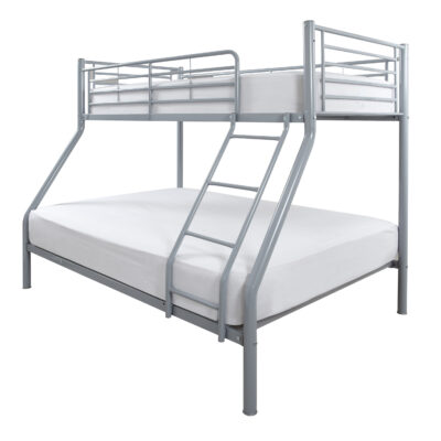 Bunk bed grey metal 140x200/90x200 cm
